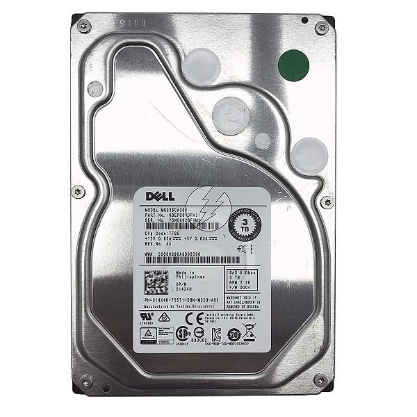 HD Dell MG03SCA300: 3TB, SAS, 3,5", 7,2K