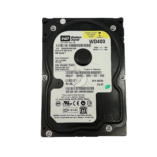 HD WD WD400BD-75JMC0 05H329: 40GB SATA 3,5" 7,2K