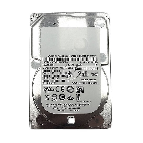 HD Seagate ST9100640NS 9RZ168-076: 1TB SATA 2,5" 7,2K