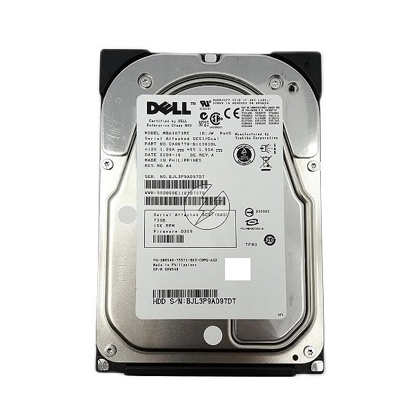 HD Dell MBA3073RC CA06778-B10300DL 73GB, SAS, 3,5", 15K