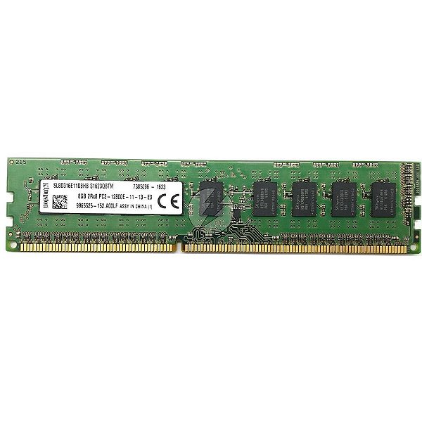 Memória para Servidor: 8GB DDR3 1600mhz, Ecc Sem Buffer Udimm