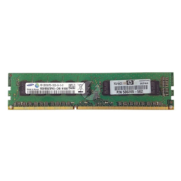 Memória RAM Samsung M391B5673FH0-CH9 500209-562: DDR3, 2GB, 2Rx8, 1333E, ECC UDIMM