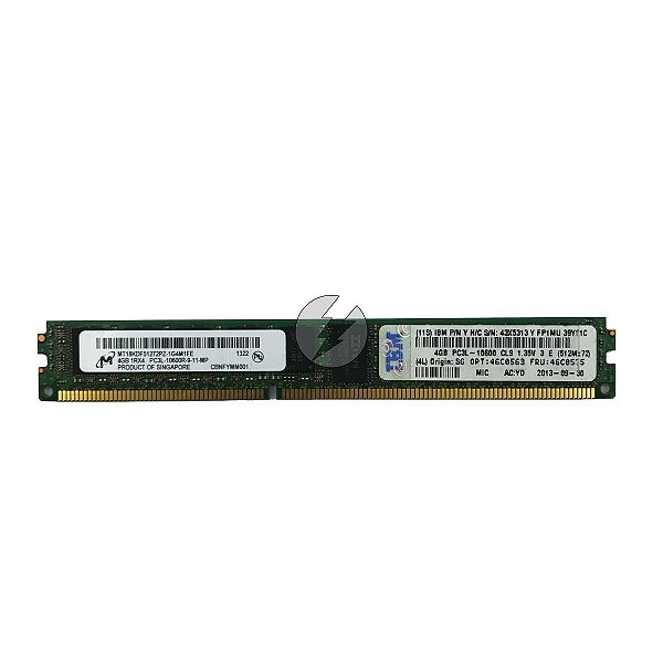 Memória RAM Micron MT18KDF51272PZ-1G4M1 435313 46C0575: DDR3L, 4GB, 1Rx4, 1333MHz, 10600R, RDIMM, VLP