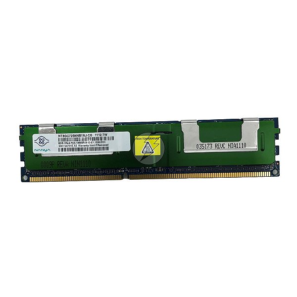Memória RAM Nanya NT8GC72B4NB1NJ-CG: DDR3, 8GB, 2Rx4, 1333MHz, 10600R, RDIMM