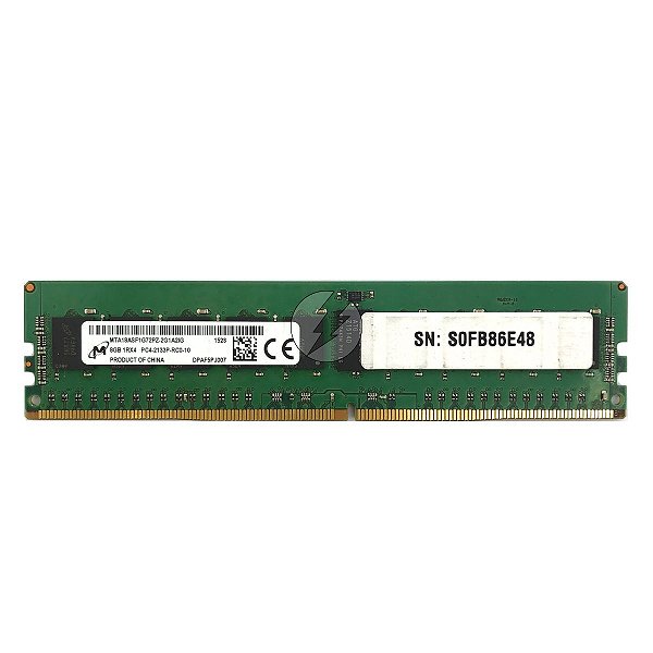 Memória RAM Micron MTA18ASF1G72PZ-2G1A2: DDR4, 8GB, 1Rx4, 2133P, RDIMM