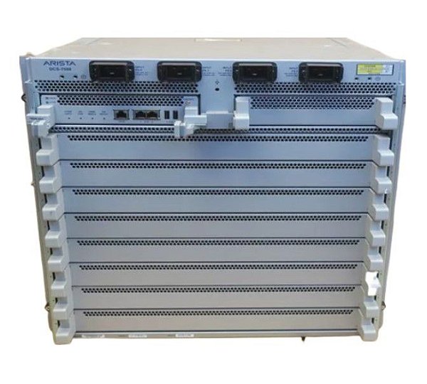 Chassi de Switch Core Arista DCS-7508: 1x 7500E-SUP, 6x 7508E-FM, 4x PWR-2900AC