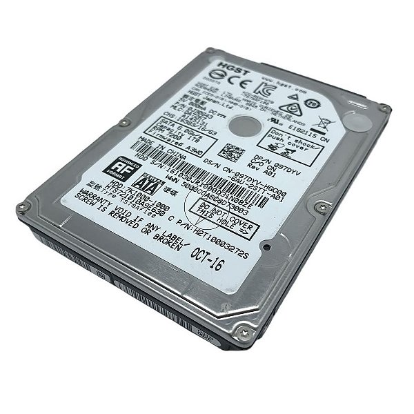 HD 1TB 2,5" SATA 7,2K HGST para Notebook: HTS721010A9E630 0J30643