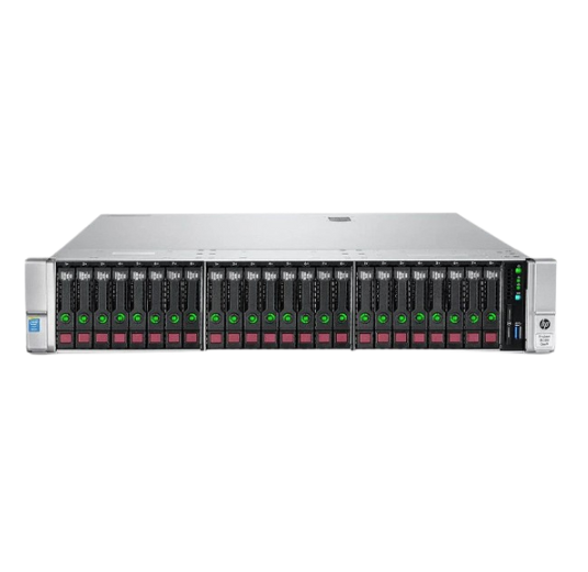 Servidor HP DL380 G9 26B: 2x Xeon 12 Core, 64GB, 2x HD SAS 300GB + 1x Placa 2x SFP+ 10Gb