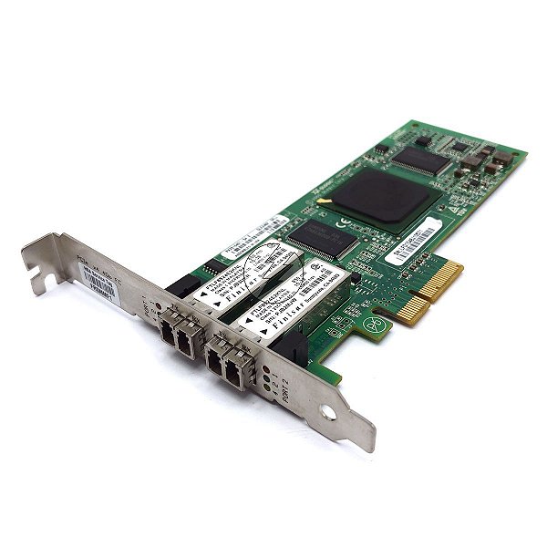 Placa de Rede QLogic QLE2462-DELL PX2510401-54: 2x 4GB SFP,