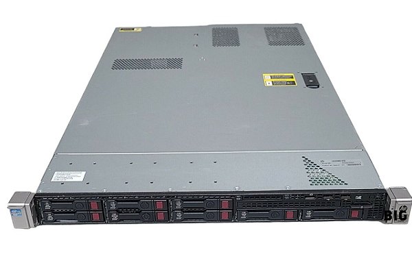 Servidor Hp DL360 G8 c/ 8B de 2,5": 2 Xeon Octacore, Ram 32Gb, 2x SAS 300Gb, Trilhos
