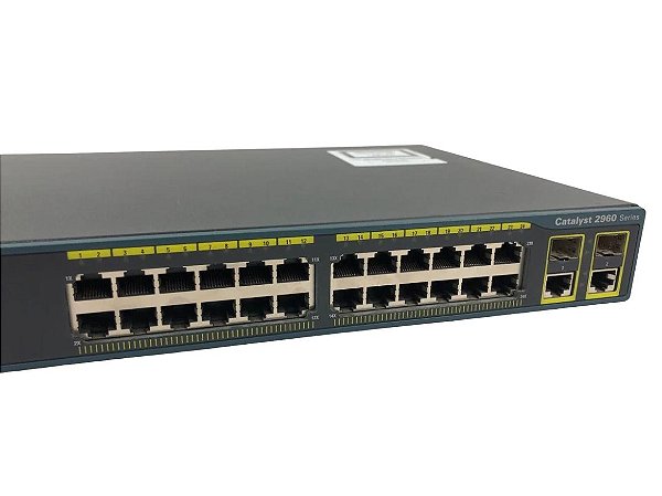 Switch Cisco 2960-24tc-l, 24x portas 10/100 + 2x Giga, SFP