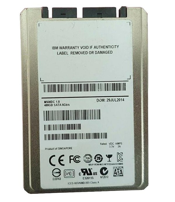 SSD IBM 480Gb Sata Enterprise 6 Gb/s M500DC 1.8 Pol.
