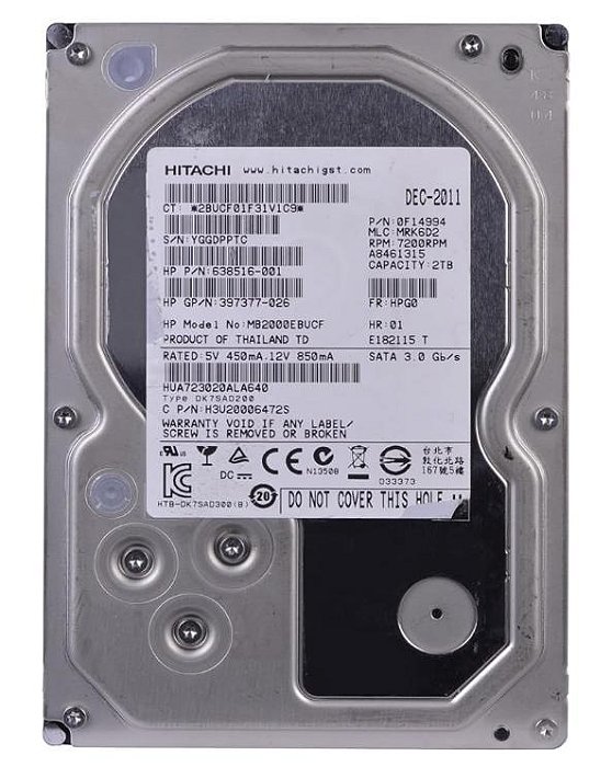 Hd Enterprise 2 Tera 7200 Rpm 64mb Sata6 - HUA723020ALA640