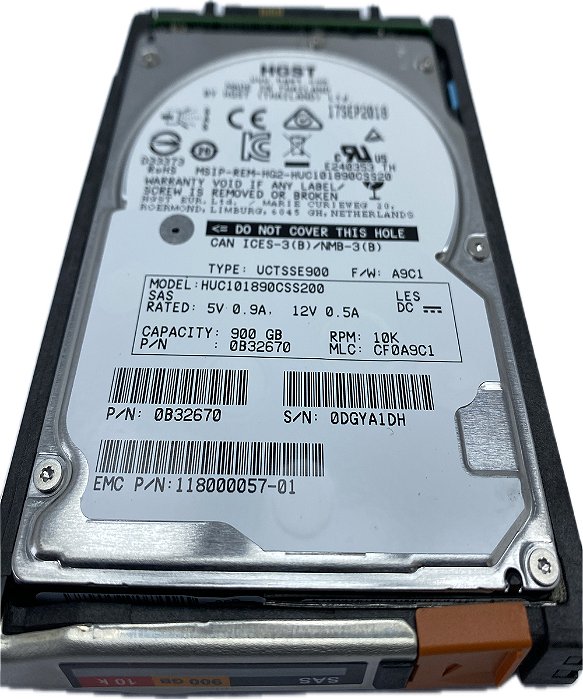 Disco rígido EMC 005051467 900GB 10K SAS 2.5" 6G HDD