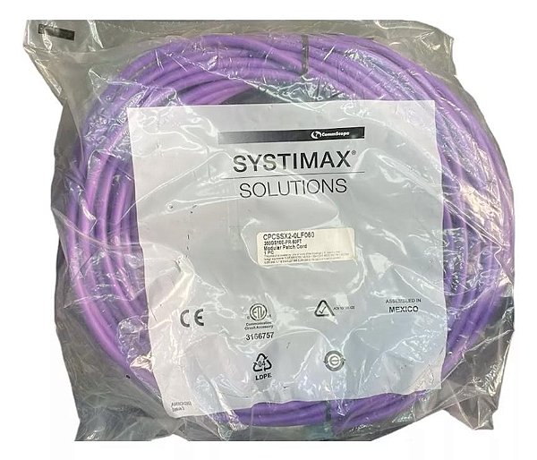 Cabo De Rede Utp Cat6a 18 Metros CommmScope Até 10 Gigabits