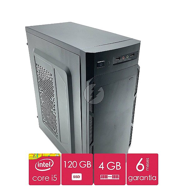 Computador Intel i5 + 4GB DDR3 + 120GB SSD + WiFi - NOVO - Processador i5 3,2GHz - Adaptador WiFi - Ótimo custo