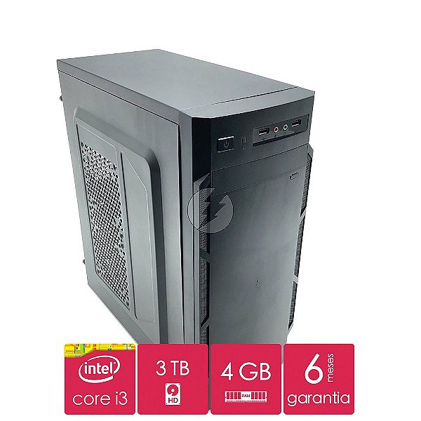 Computador i3 4GB DDR3 + 3 Tera HD SATA - Excelente Espaço em Disco - Ótimo Custo