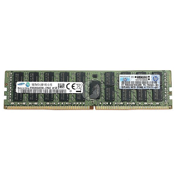 Memória Servidor 16GB Pc4-2133p, Proliant Dl180, Dl360, G9