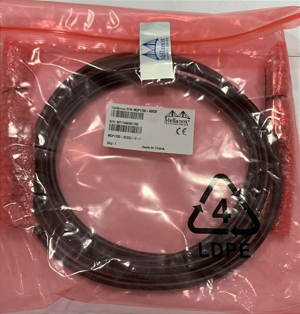 Cabo Mellanox Mcp1700-b003e, 40gbe Qsfp+, 3 Metros