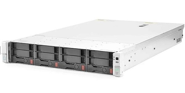 Servidor HP DL380 G9 c/ 4 Baias: 2 Xeon 12 Core, DDR4 64GB, 2x SAS 600GB.