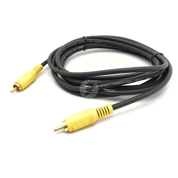 Cabo RCA amarelo: com 1,5 metros