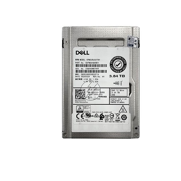 HD SSD Dell Enterprise Plus 3.84TB, 2.5", 12 Gbps, Sas KPM5XRUG3T84 N85XX 0N85XX