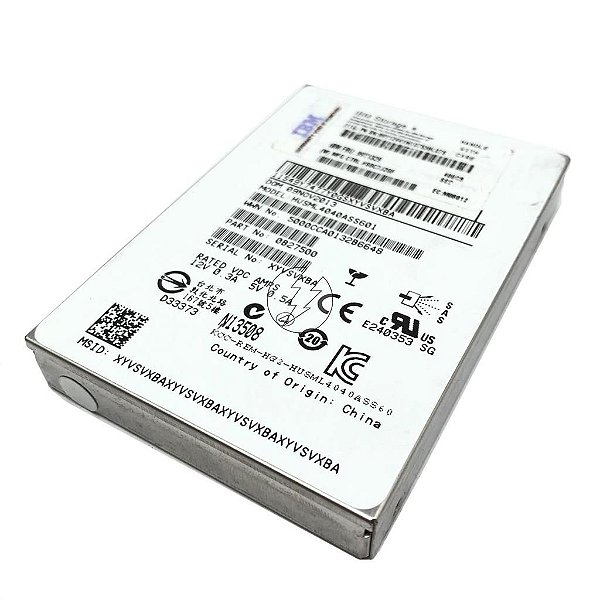 HD 400GB 2,5" Sas IBM: HUSML4040ASS601 0B27500