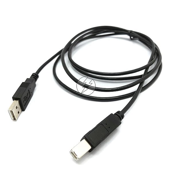 Cabo USB AM/BM para Impressora e Scanners: USB-A para USB-B, 2Mt