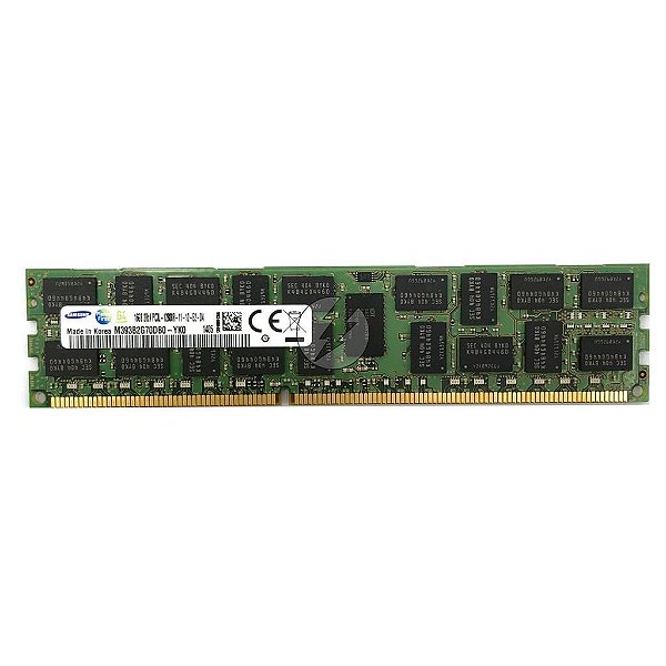 Memória RAM Samsung M393B2G70DB0-YK0: DDR3L, 16GB, 2Rx4, 1600R, RDIMM