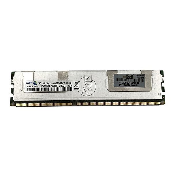 Memória RAM Samsung M393B1K70BH1-CH9 500205-071: DDR3, 8GB, 2Rx4, 1333R, RDIMM