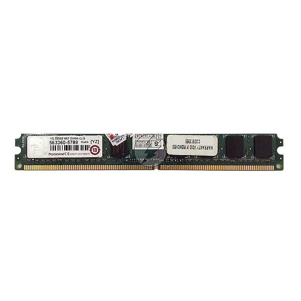 Memória RAM Transcend 563360-5789: DDR2, 1GB, 667, UDIMM