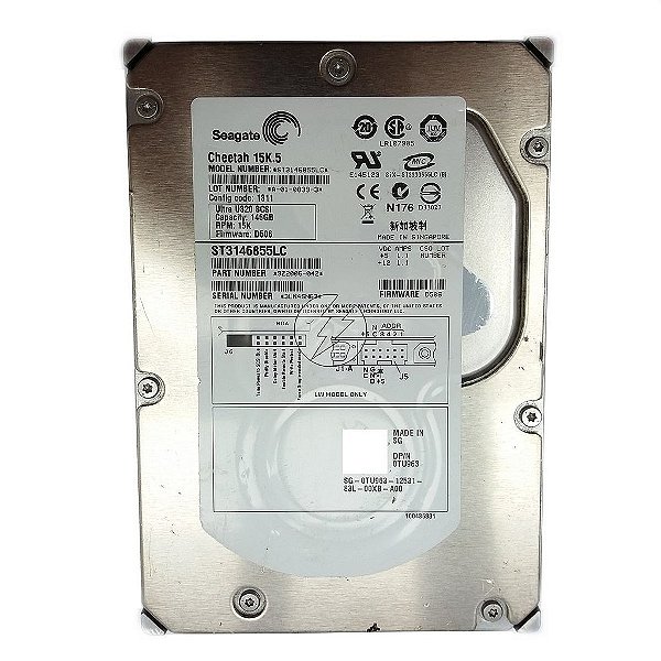 HD Seagate ST3146855LC 9Z2006-042: 146GB SCSI 3,5" 15K