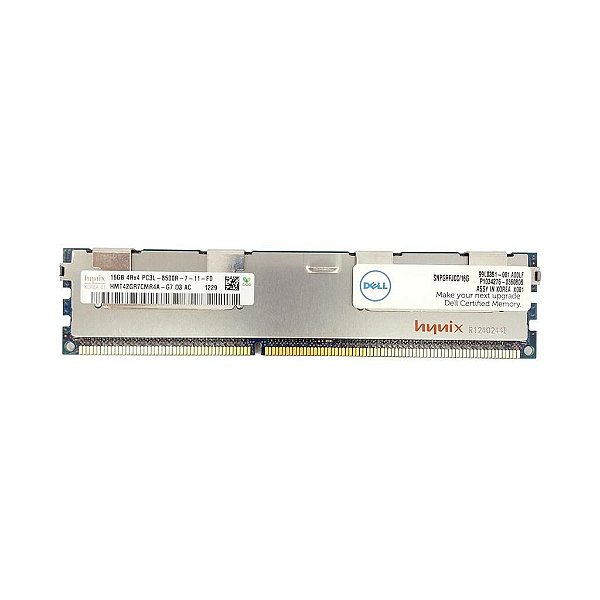 Memória RAM SK hynix HMT42GR7CMR4A-G7 SNPGRFJCC/16G: DDR3L, 16GB, 4Rx4, 1066R, RDIMM