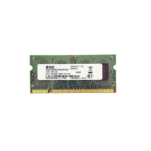 Memória Ram Notebook 1GB DDR2 SMART SG564283FG8NWKFSQT 690G: 2Rx16