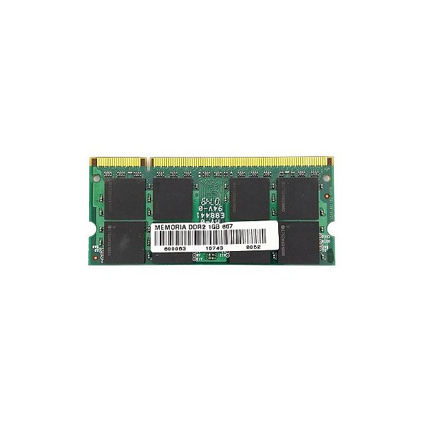 Memória RAM Genérica: DDR2, 1GB, Rx, 667, SODIMM