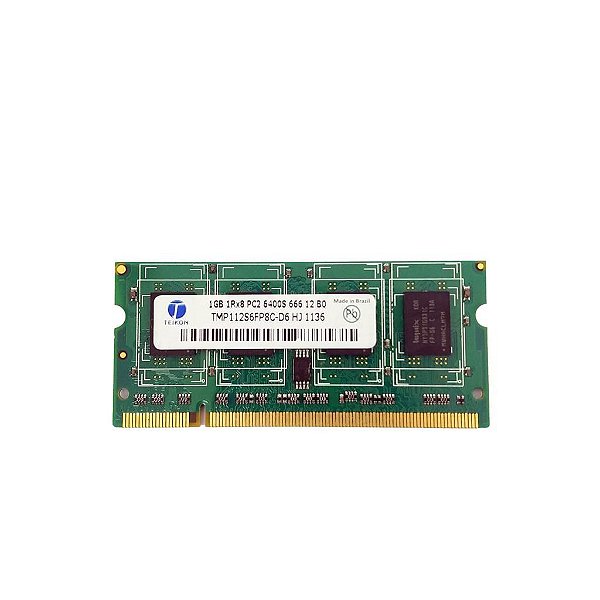 Memória RAM Teikon TMP112S6FP8C-D6: DDR2, 1GB, 1Rx8, 800S