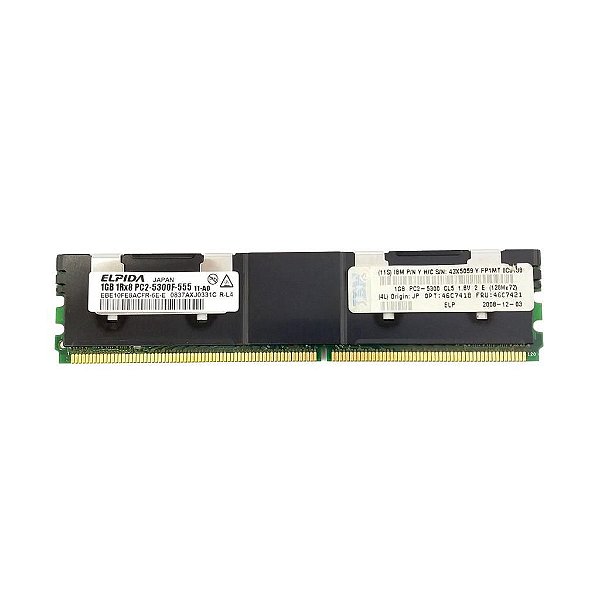 Memória Ram DDR2 1GB Elpida: EBE10FE8ACFR-6E-E 43X5059 46C7421