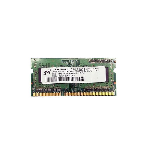 Memória RAM Micron MT8JSF12864HY 43R1989: DDR3, 1GB, 1Rx8