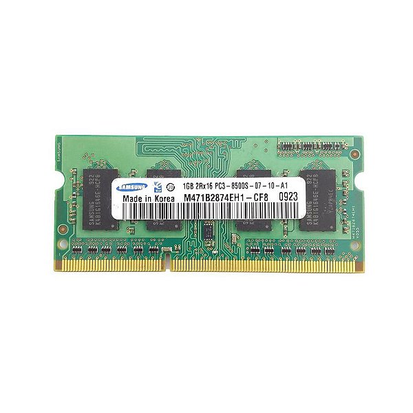 Memória Samsung M471B2874EH1-CF8: DDR3, 1GB, 1066 para Notebook