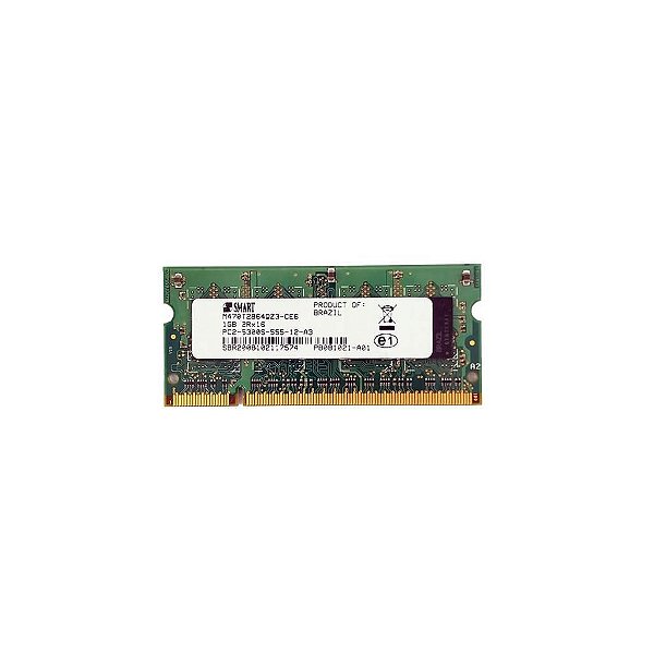 Memória Ram Smart M470T2864QZ3-CE6: DDR2, 1GB, 667, SODIMM