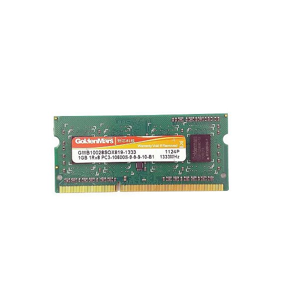 Memória Ram Goldenmars Gmb10028sox819-1333: DDR3, 1GB, 1rx8