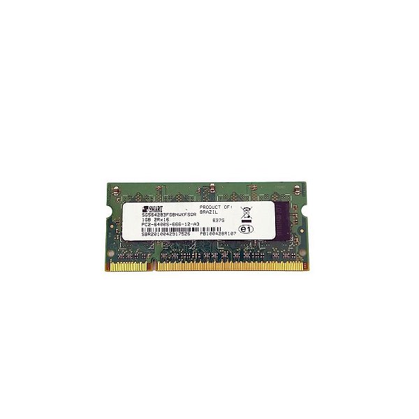 Memória Ram Smart Sg564283fg8nwkfsqr: Ddr2 1GB, 800, Sodimm