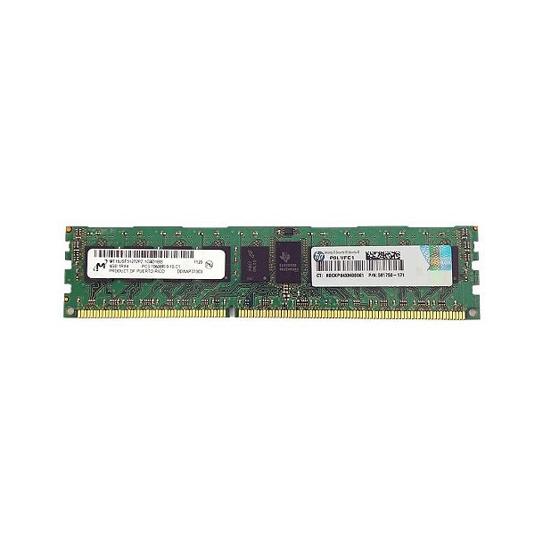 Memória RAM Micron MT18JSF51272PZ: DDR3, 4GB, 1Rx4 1333R RDIMM