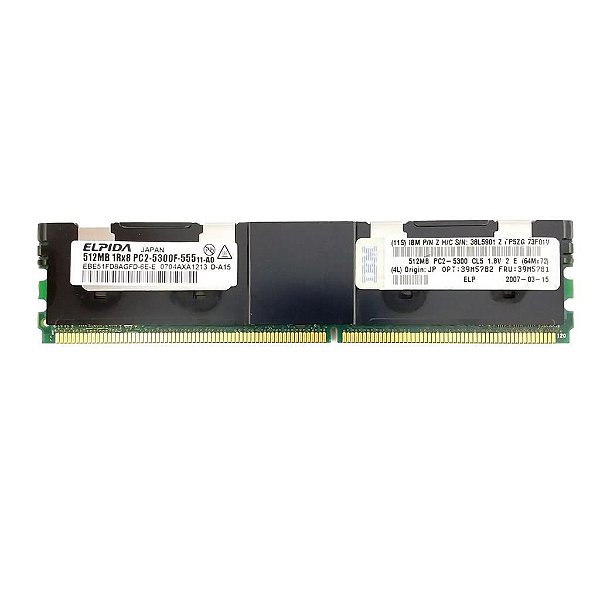 Memória Ram Elpida EBE51FD8AGFD-6E-E: DDR2, 512MB, 1Rx8 333