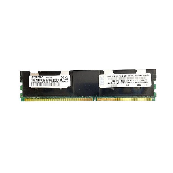 Memória RAM Elpida EBE11FD8AGFD-6E-E: DDR2, 1GB, 2Rx8, 333F