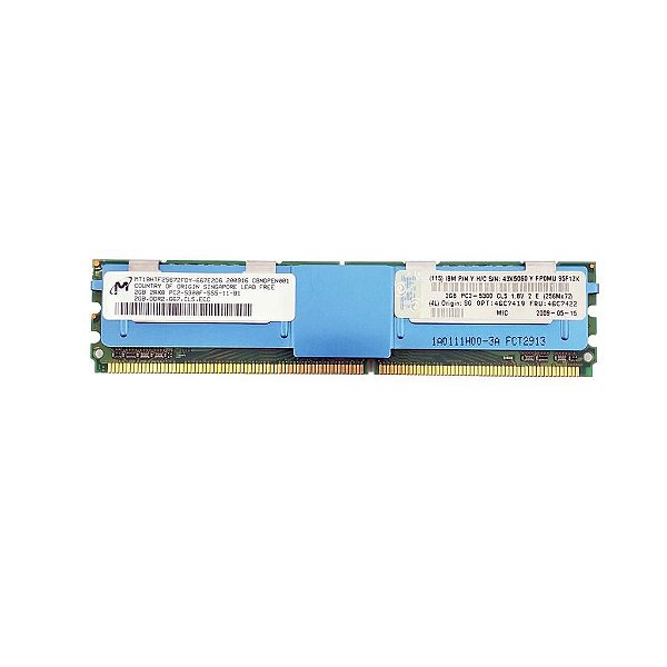 Memória Ram Micron: DDR2, 2GB, 2Rx8, 333F, FBDIMM