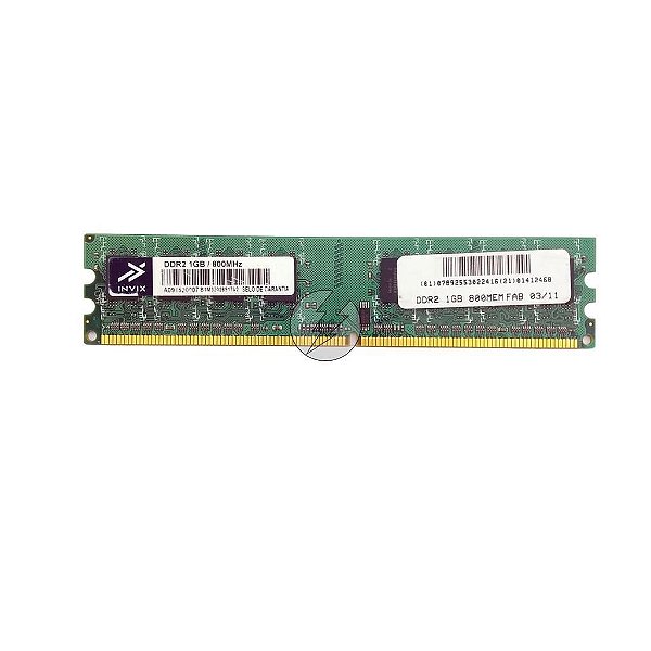 Memória RAM Invix A091520007: DDR2, 1GB, 800, UDIMM