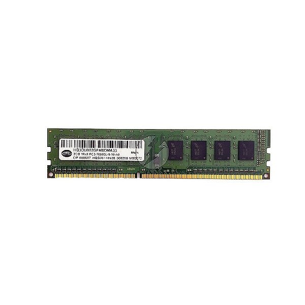 Memória Ram HBS: HB3DU002GFM8DMA33: DDR3, 2GB, 1Rx8, 1333 UDIMM