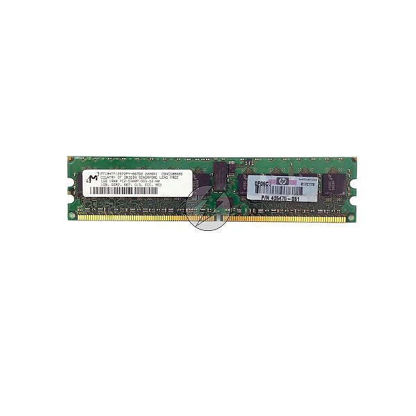 Memória RAM Micron MT18HTF12872PY-667D2 667F1 405475-051: DDR2, 1GB, 1Rx4, 667P, RDIMM