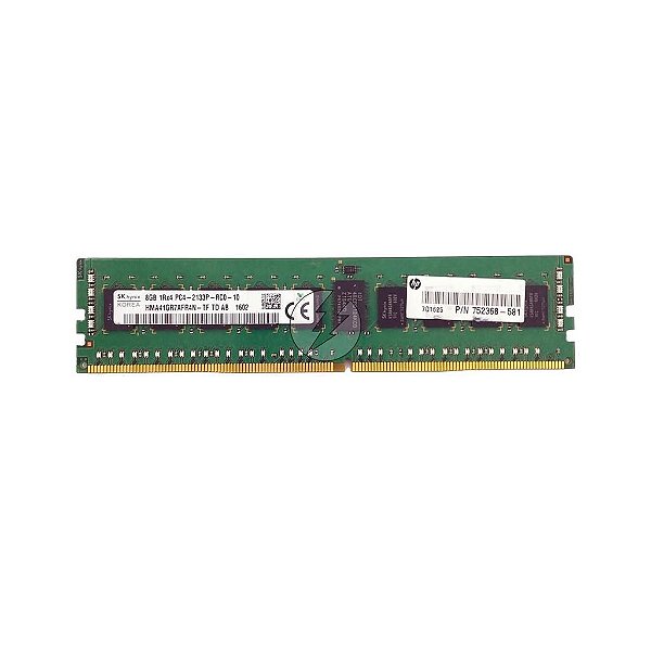 Memória RAM SK hynix HMA41GR7AFR4N-TF 762368-581: DDR4, 8GB, 1Rx4, 2133P, RDIMM